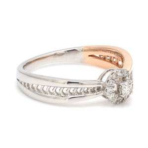 Platinum & Rose Gold Couple Rings with Diamonds JL PT 998   Jewelove