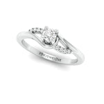 Load image into Gallery viewer, Designer Platinum Solitaire Ring with Diamond Accents JL PT 969  VVS-GH Jewelove.US
