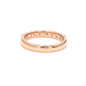 18K Rose Gold Half Eternity Ring with Diamonds for Women JL AU US-0003   Jewelove.US