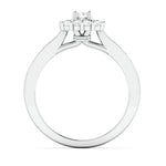 Load image into Gallery viewer, Designer 20-Pointer Square Halo Platinum Solitaire Ring for Women JL PT 980   Jewelove.US
