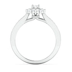 Load image into Gallery viewer, Designer 20-Pointer Square Halo Platinum Solitaire Ring for Women JL PT 980   Jewelove.US
