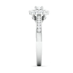 Load image into Gallery viewer, Designer 20-Pointer Square Halo Platinum Solitaire Ring for Women JL PT 980   Jewelove.US
