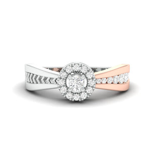 Platinum & Rose Gold Couple Rings with Diamonds JL PT 998-RG   Jewelove