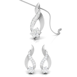 Designer Platinum with Diamond Pendant Set JL PT P BT 81-D