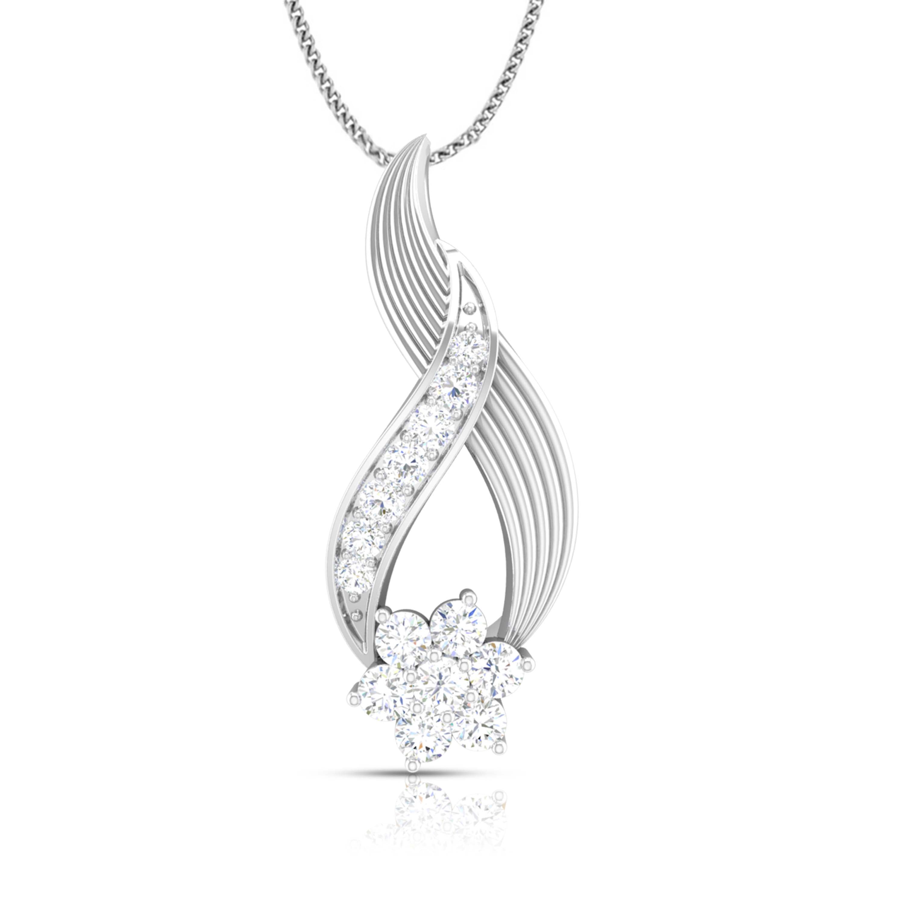 Designer Platinum with Diamond Pendant Set JL PT P BT 81-D