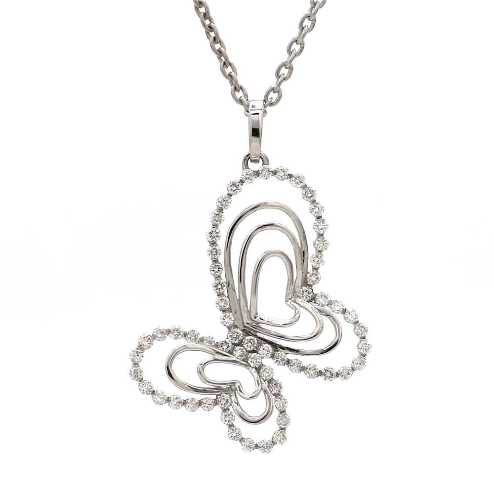 Butterfly Platinum Pendant with Diamonds JL PT P 8109