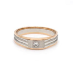 Load and play video in Gallery viewer, Platinum &amp; Rose Gold Fusion Single Diamond Ring for Men JL PT 997
