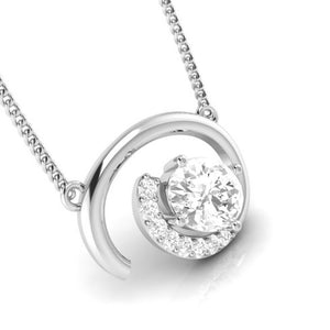 Platinum with Diamond Solitaire Pendant Set for Women JL PT PE 82A