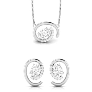 Platinum with Diamond Solitaire Pendant Set for Women JL PT PE 82A  Pendant-Set Jewelove.US