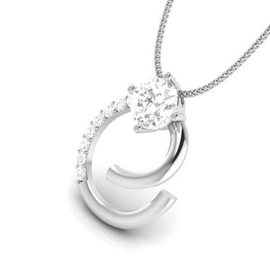 Designer Platinum Diamond Solitaire Pendant Set for Women JL PT PE 82C