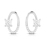 Load image into Gallery viewer, Designer Platinum Princes Cut Solitaire Pendant Set for Women JL PT PE 82F  Earrings Jewelove.US
