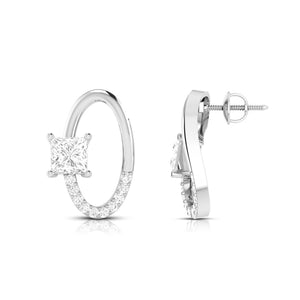 Designer Platinum Princes Cut Solitaire Pendant Set for Women JL PT PE 82F   Jewelove.US
