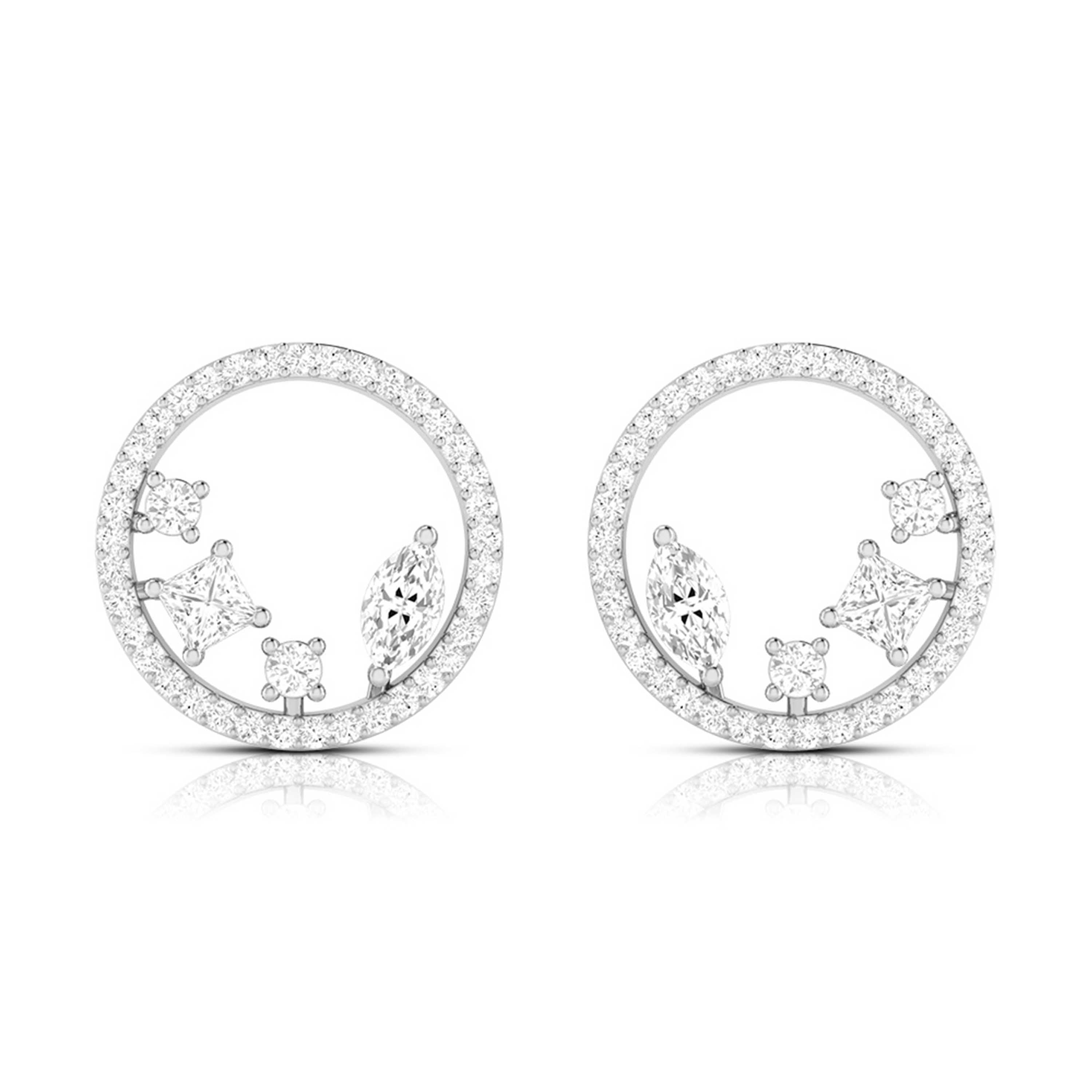 Designer Platinum with Diamond Solitaire Pendant Set for Women JL PT PE 84A  Earrings Jewelove.US