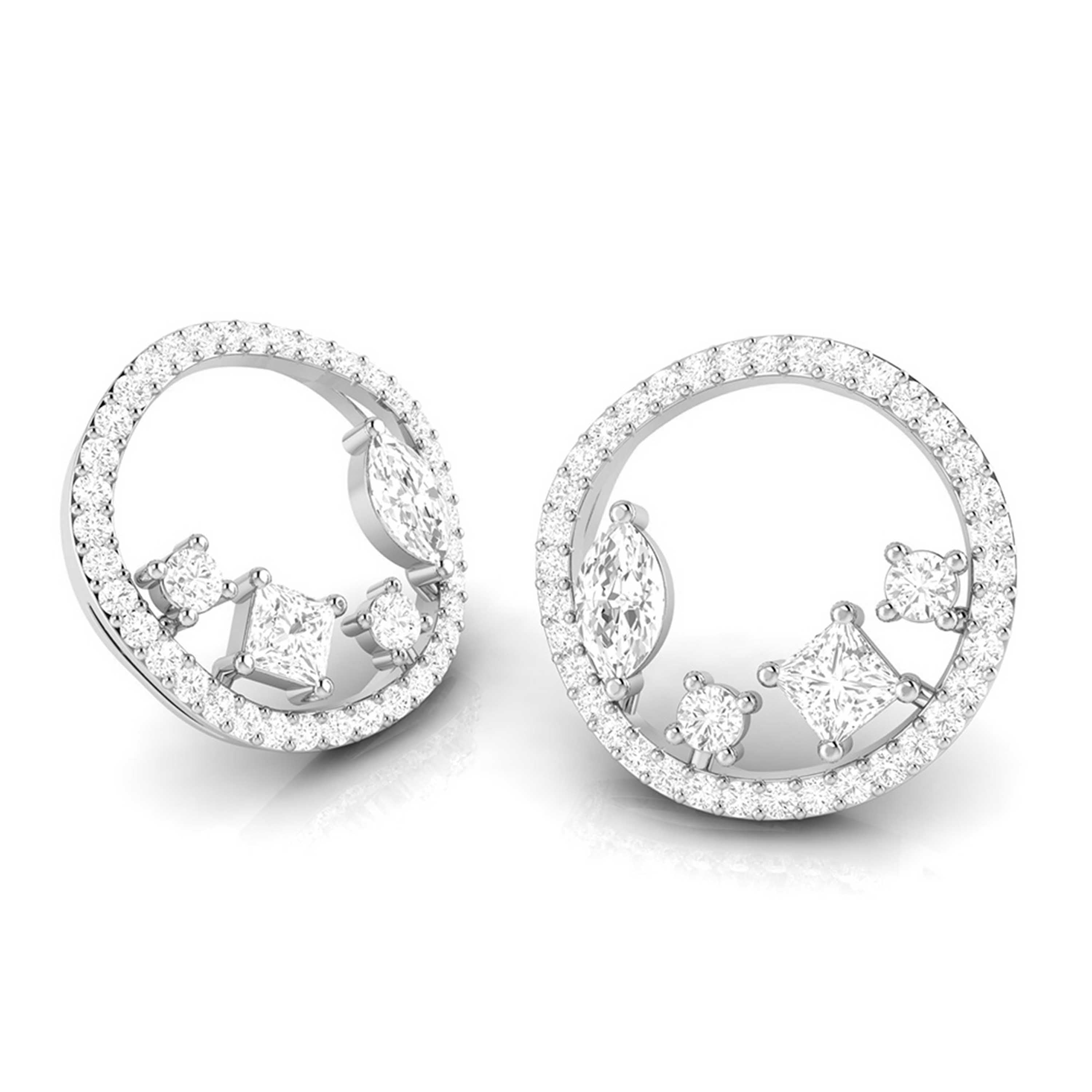 Designer Platinum with Diamond Solitaire Pendant Set for Women JL PT PE 84A   Jewelove.US