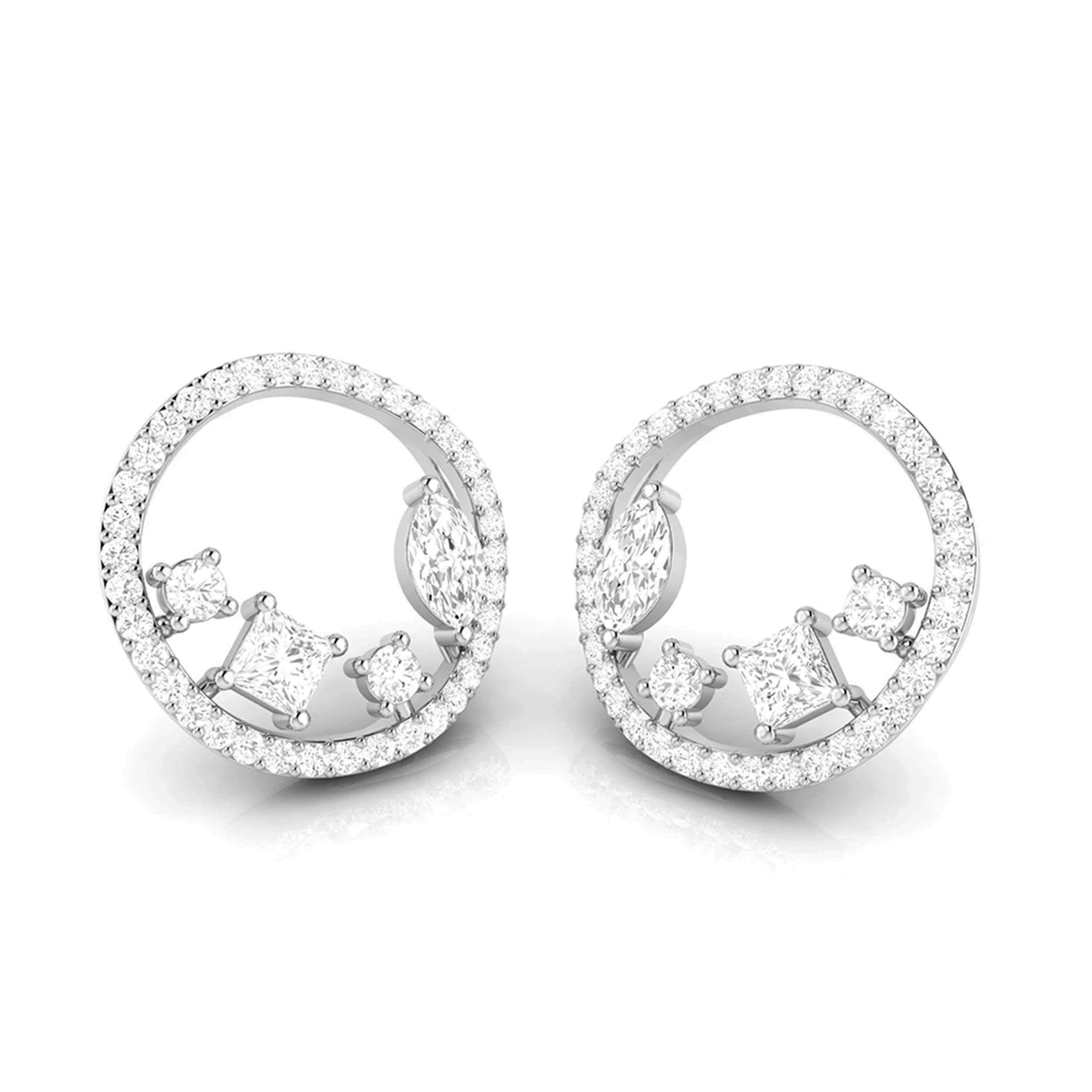 Designer Platinum with Diamond Solitaire Pendant Set for Women JL PT PE 84A   Jewelove.US