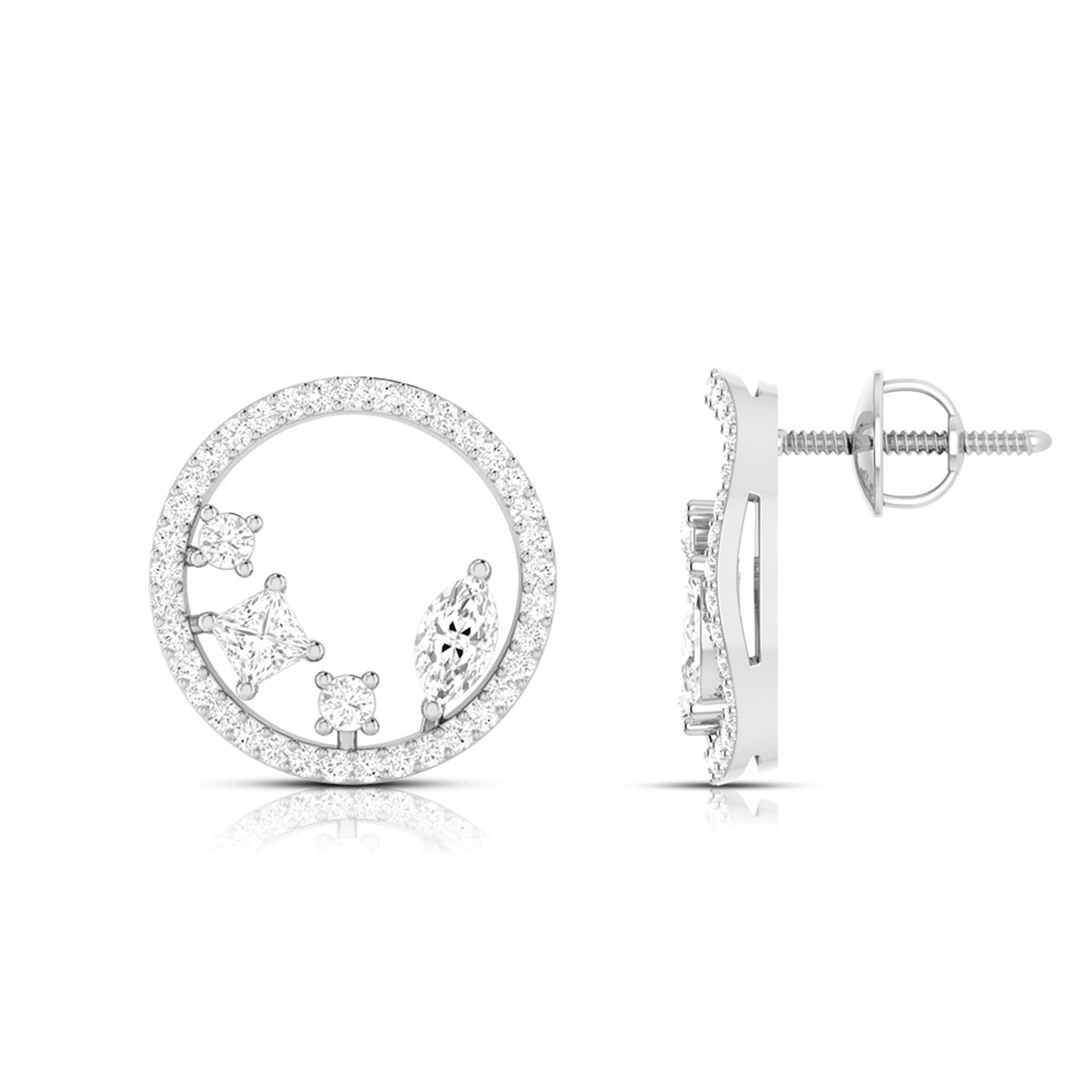 Designer Platinum with Diamond Solitaire Pendant Set for Women JL PT PE 84A