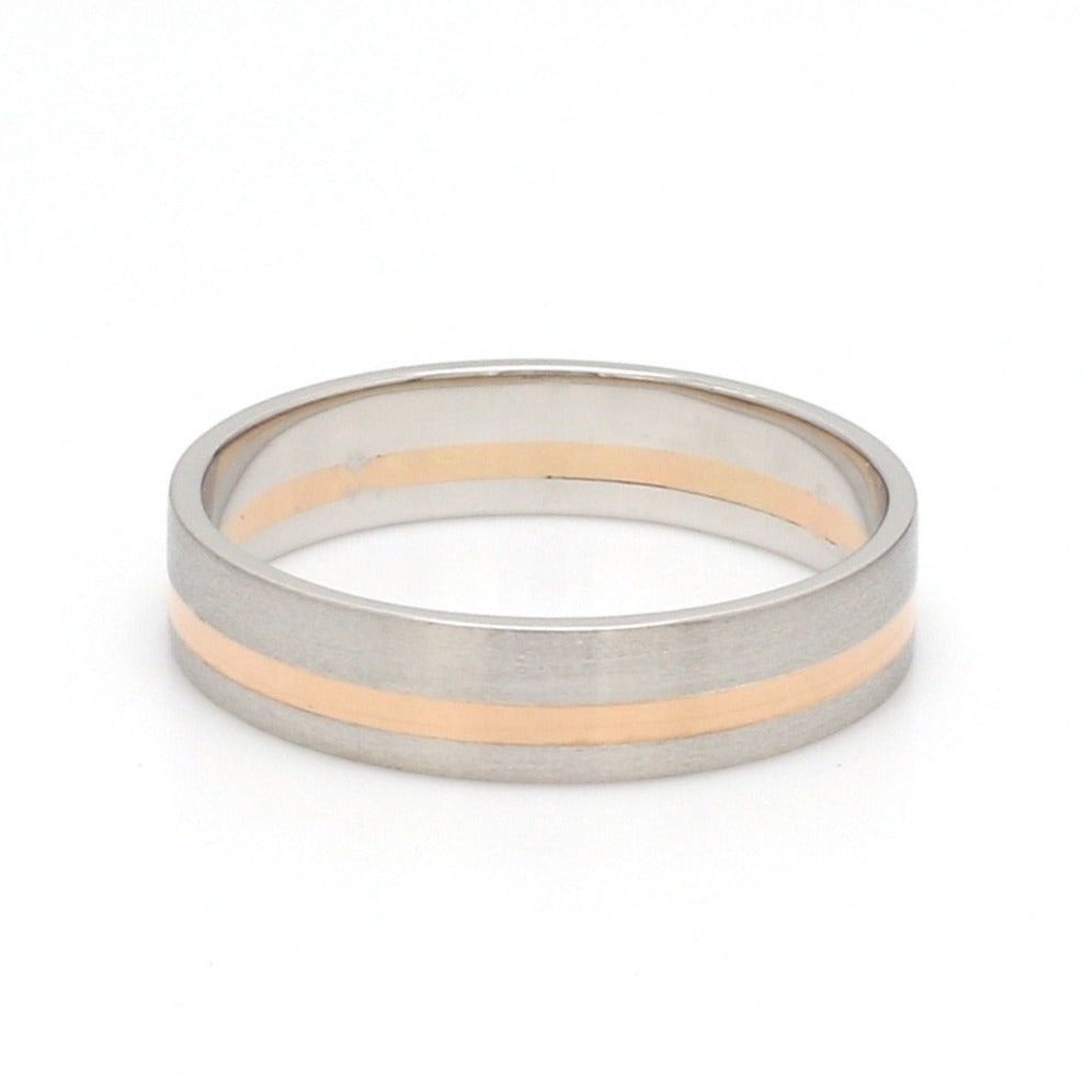 Platinum Ring with a Rose Gold Streak JL PT 1003   Jewelove.US