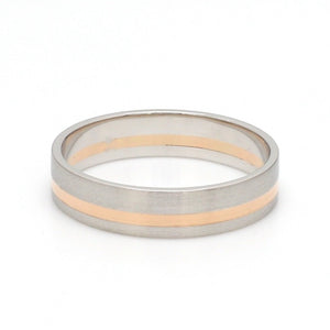 Platinum Ring with a Rose Gold Streak JL PT 1003
