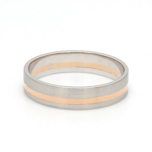 Platinum Ring with a Rose Gold Streak JL PT 1003   Jewelove.US