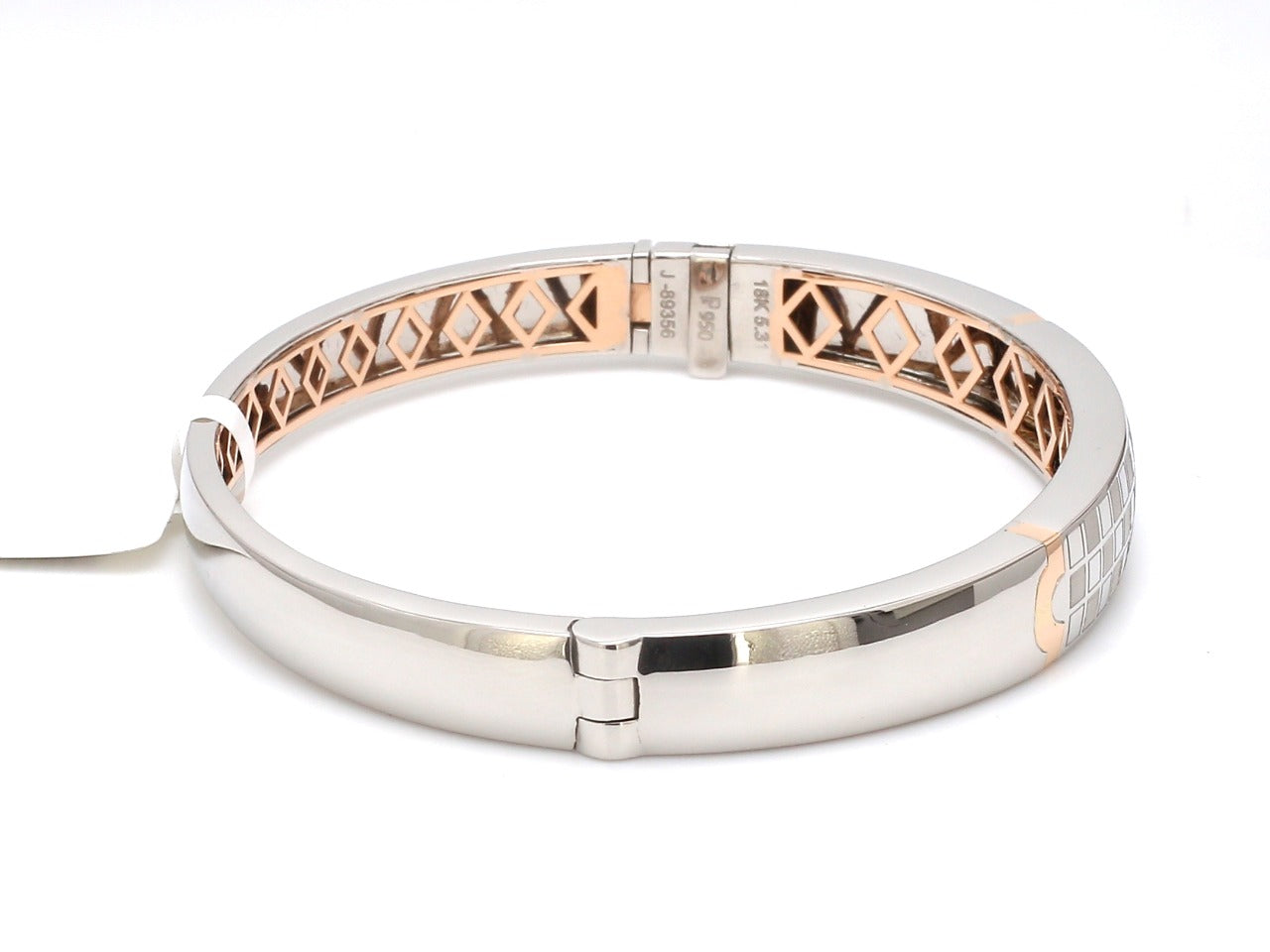 Designer Platinum & Rose Gold Chess Bracelet for Men JL PTB 1082   Jewelove.US