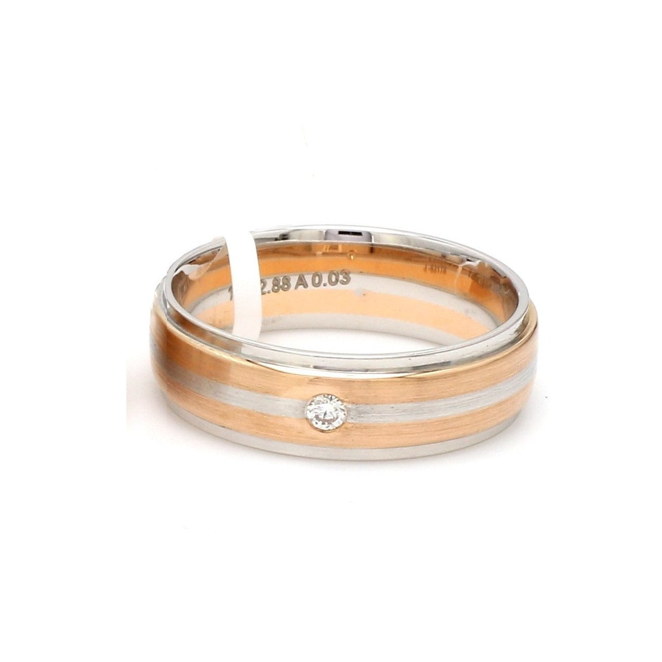 Designer Platinum Rose Gold Couple Rings with Diamonds JL PT 1134
