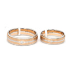 Load image into Gallery viewer, Designer Platinum Rose Gold Couple Rings with Diamonds JL PT 1134   Jewelove.US
