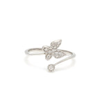 Load and play video in Gallery viewer, Butterfly Platinum Diamond Ring with Milgrain for Women JL PT LR 142

