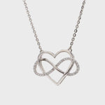 Load and play video in Gallery viewer, Platinum Infinity Heart Pendant with Diamonds JL PT P 170
