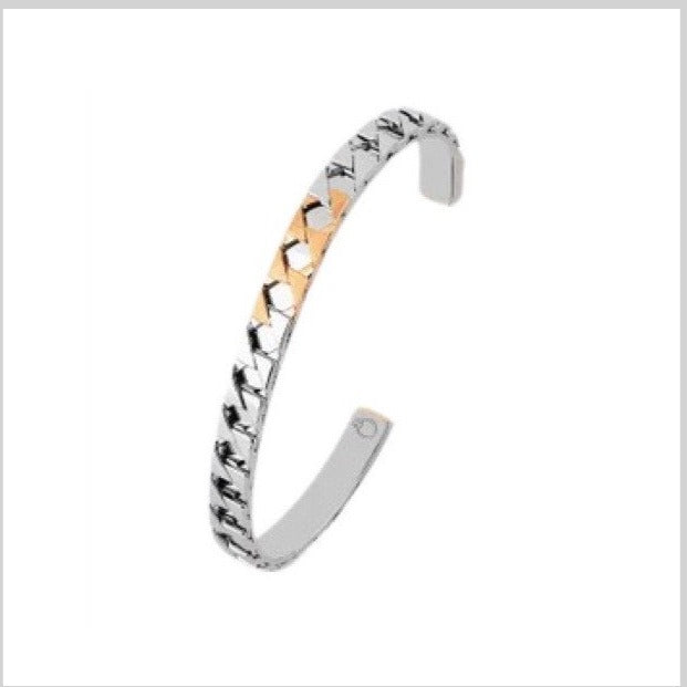 Platinum and Rose Gold Open Kada for Men JL PTB 844   Jewelove.US