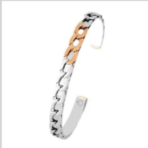 Platinum and Rose Gold Open Kada for Men JL PTB 845   Jewelove.US