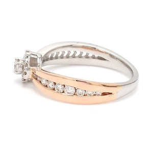 Platinum & Rose Gold Couple Rings with Diamonds JL PT 998   Jewelove