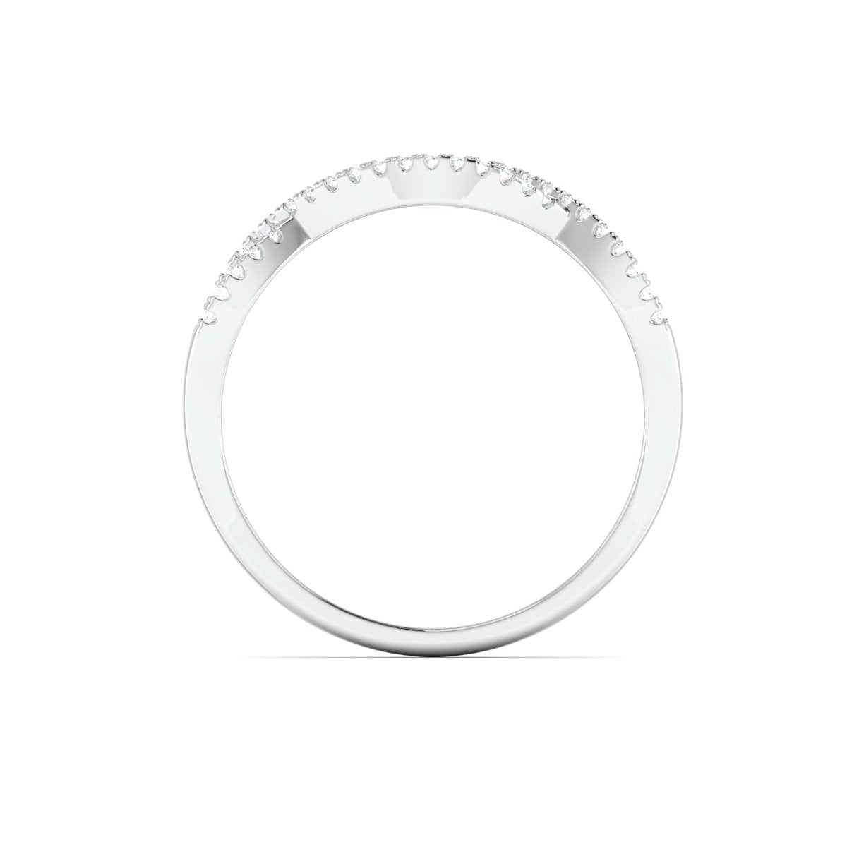 Designer Platinum Infinity Ring with Diamonds for Women JL PT 970