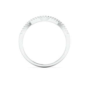 Designer Platinum Infinity Ring with Diamonds for Women JL PT 970