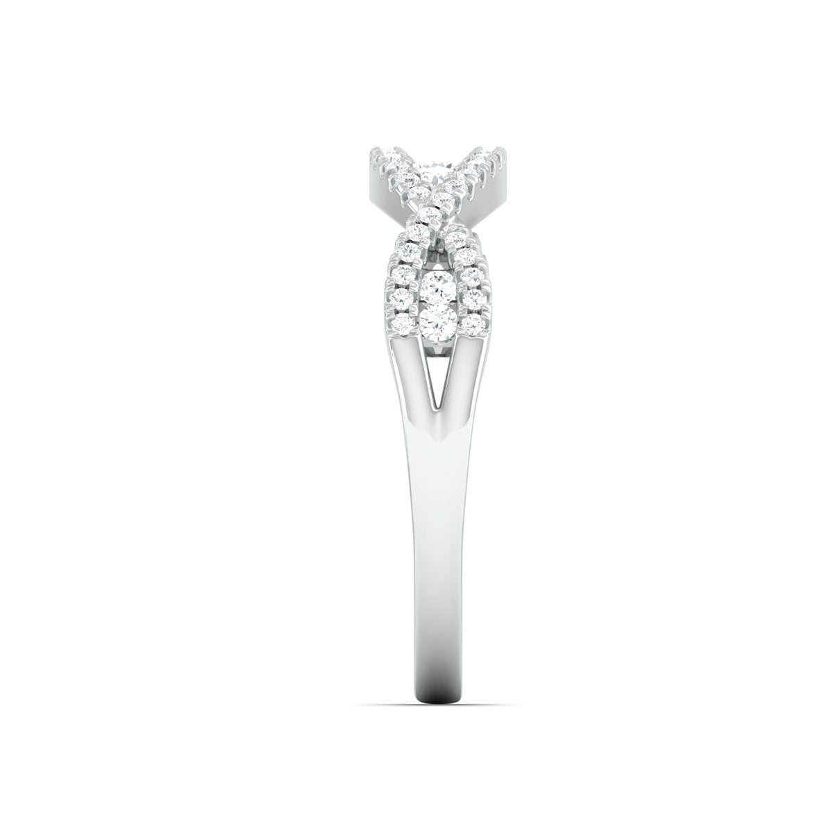 Designer Platinum Infinity Ring with Diamonds for Women JL PT 970