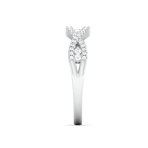 Designer Platinum Infinity Ring with Diamonds for Women JL PT 970