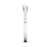 Load image into Gallery viewer, 30-Pointer Platinum Engagement Solitaire Ring with Diamond Accents JL PT 674
