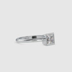 Load and play video in Gallery viewer, 0.50cts. Princess Cut Diamond Platinum Solitaire Engagement Ring JL PT 0077
