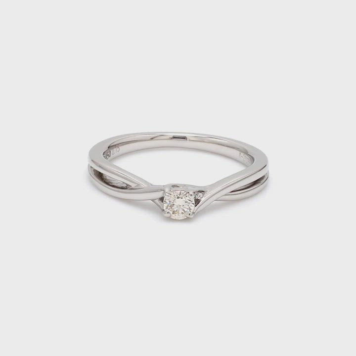Pointer Classic 4 Prong Solitaire Ring made in Platinum JL PT 676