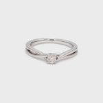 Load and play video in Gallery viewer, Pointer Classic 4 Prong Solitaire Ring made in Platinum JL PT 676
