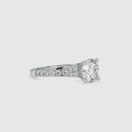 Load and play video in Gallery viewer, 0.70cts. Solitaire Platinum Diamond Shank Engagement Ring JL PT 0100
