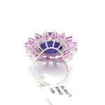 Load image into Gallery viewer, Designer Tanzanite Gold Ring with Pink Sapphire &amp; Rose Cut Diamonds for Women JL AU ALR671   Jewelove
