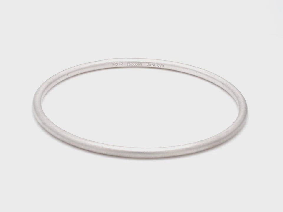 3mm Round Platinum Bangle JL PTB 645
