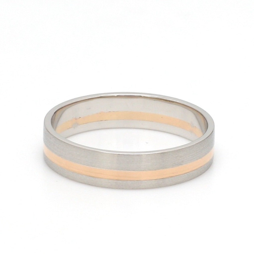 Platinum Ring with a Rose Gold Streak JL PT 1003