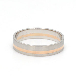 Platinum Ring with a Rose Gold Streak JL PT 1003