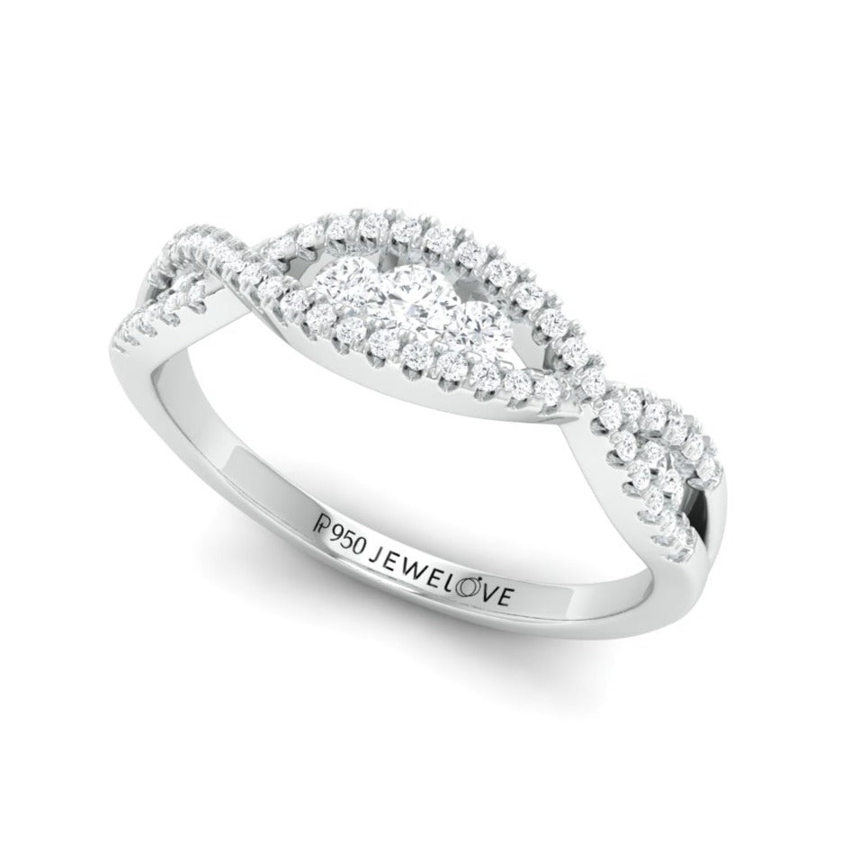 Designer Platinum Infinity Ring with Diamonds for Women JL PT 970  VVS-GH Jewelove.US