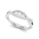 Load image into Gallery viewer, Designer Platinum Infinity Ring with Diamonds for Women JL PT 970
