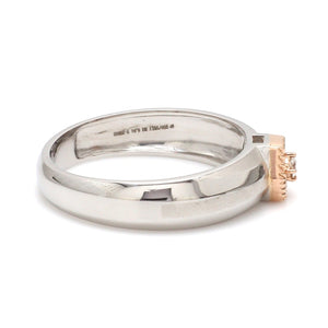 Platinum & Rose Gold Couple Rings with Diamonds JL PT 998-RG   Jewelove