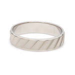 Load image into Gallery viewer, Designer Plain Platinum Love Bands with Unique Slanting Texture JL PT 1108
