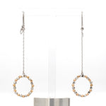 Load image into Gallery viewer, Japanese Platinum Earrings with Rose Gold Diamond Cut Balls for Women JL PT E 223

