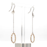 Load image into Gallery viewer, Japanese Platinum Earrings with Rose Gold Diamond Cut Balls for Women JL PT E 223

